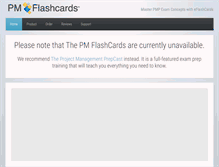 Tablet Screenshot of project-management-flash-cards.com